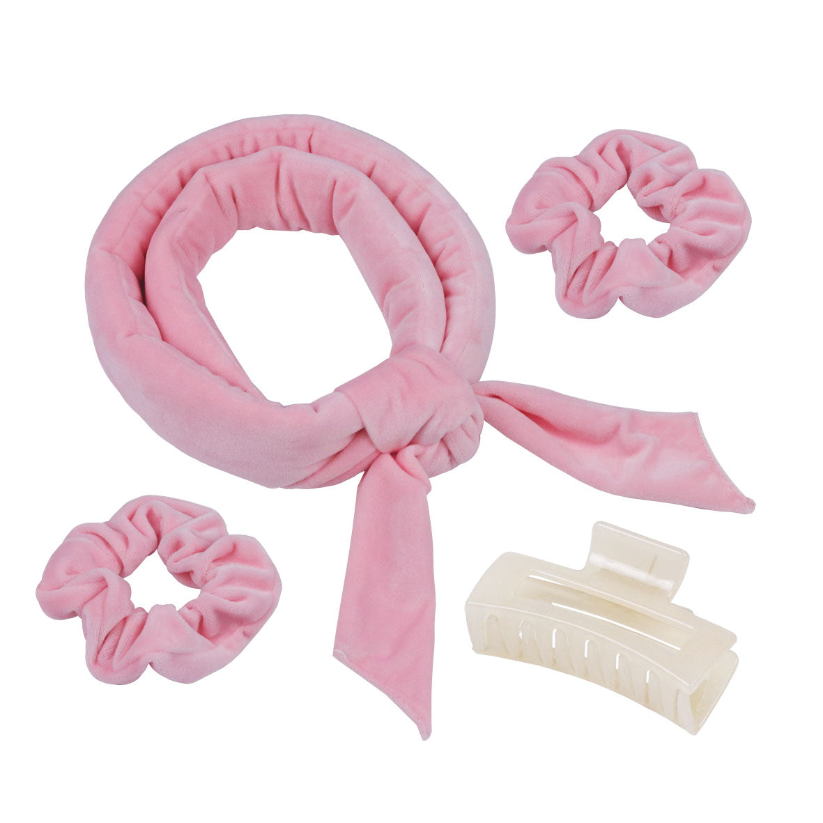 Hair Curling Rod Set with 2 Hair Rings Hair Claw Clip Physical Force Shaping Hair Curly Heatless Hair Curler for Girls Women Hair Curling Rod Set with 2 Hair Rings Hair Claw Clip Physical Force Shaping Hair Curly Heatless Hair Curler for Girls Women